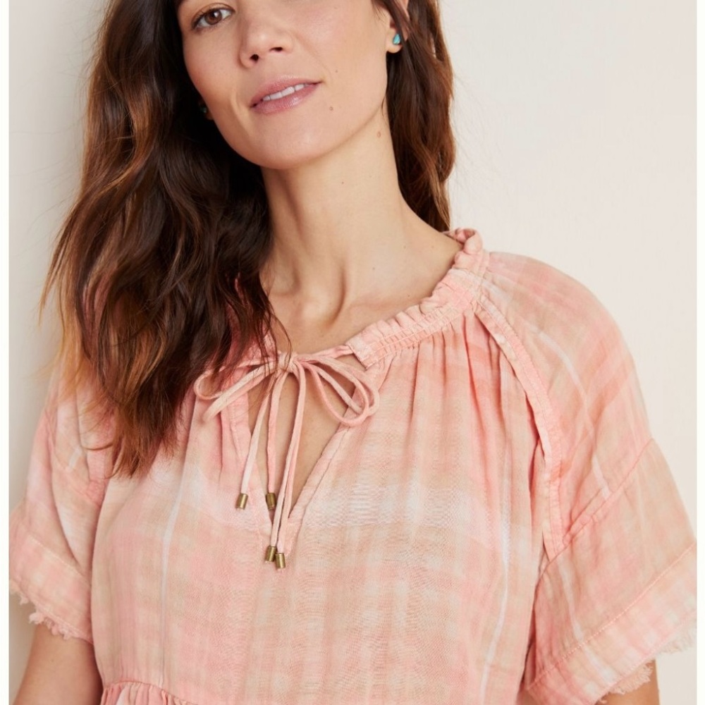 Anthropologie Pilcro Bette Babydoll Cotton Blouse Size Medium - Picture 2 of 6